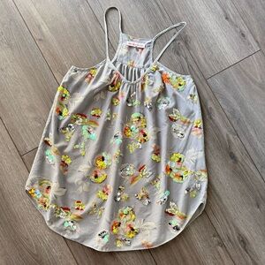 Rebecca Taylor Sequins Silk Halter Blouse 6